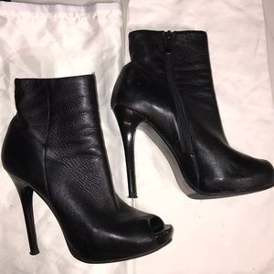Chinese laundry black leather booties